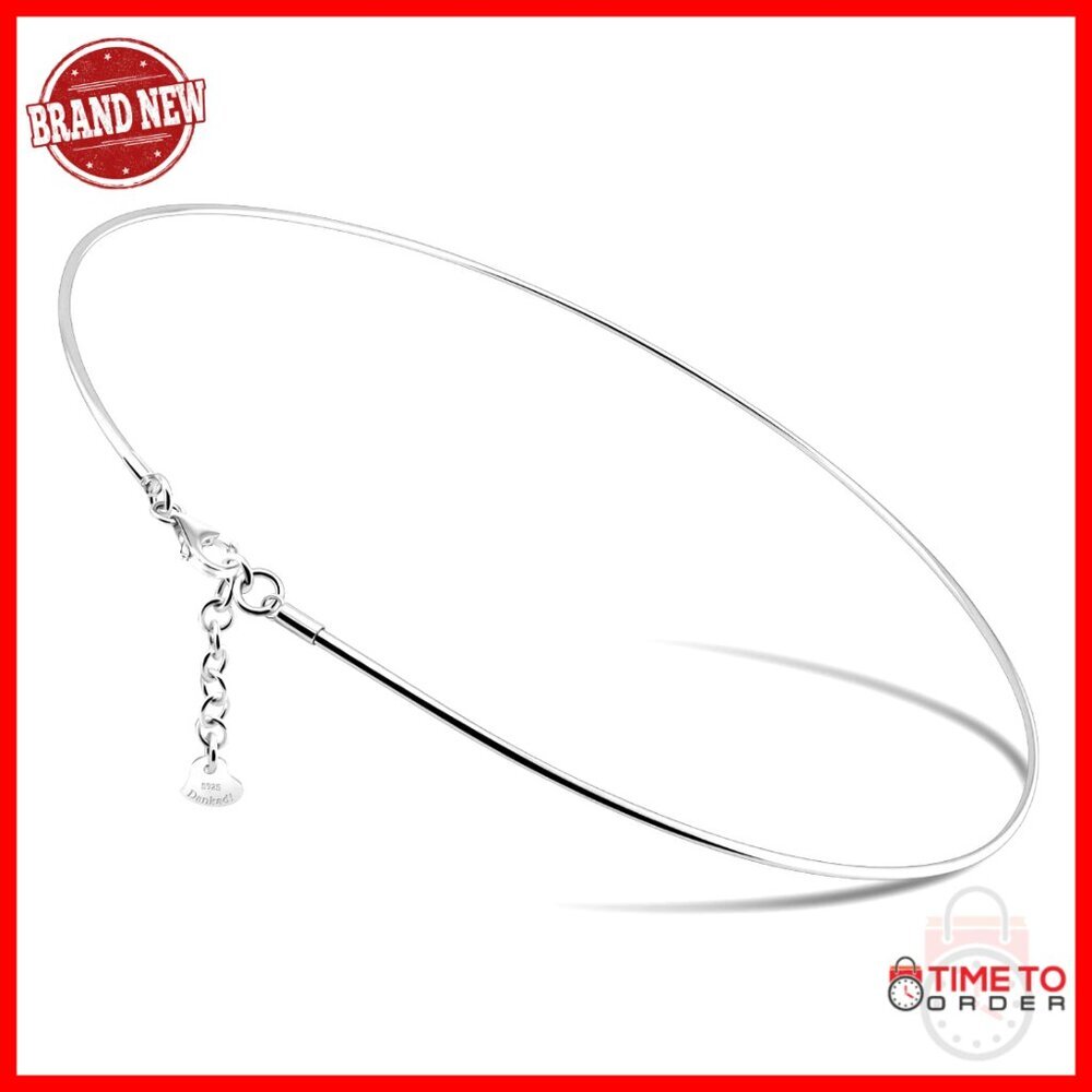 Sterling Silver Adjustable Collar Necklace 16-20" Choker Fine Jewelry